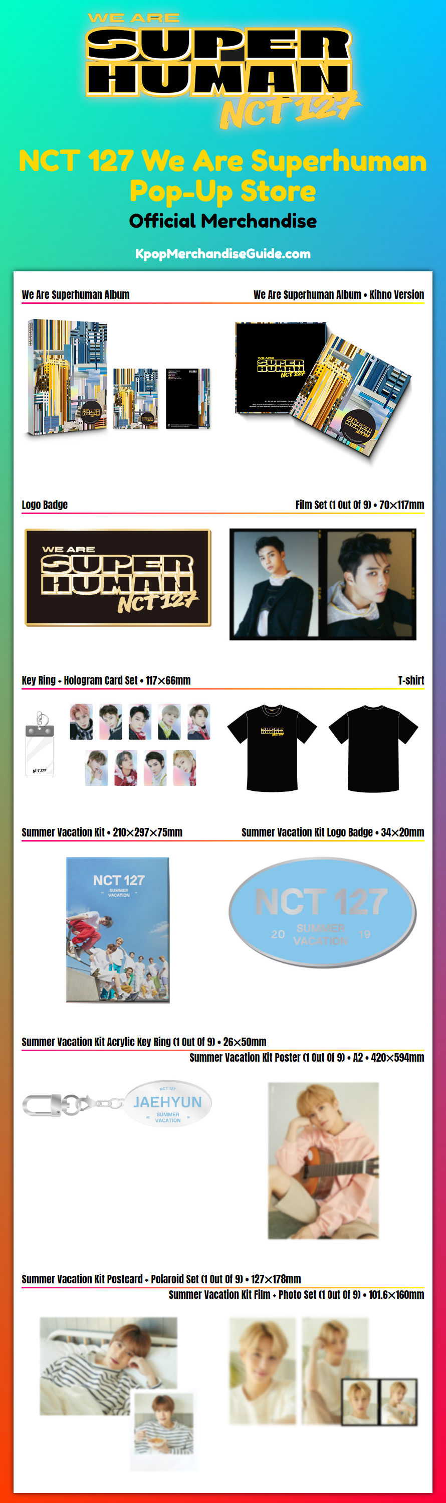 NCT 127 We Are Superhuman Pop-Up Store Merchandise
