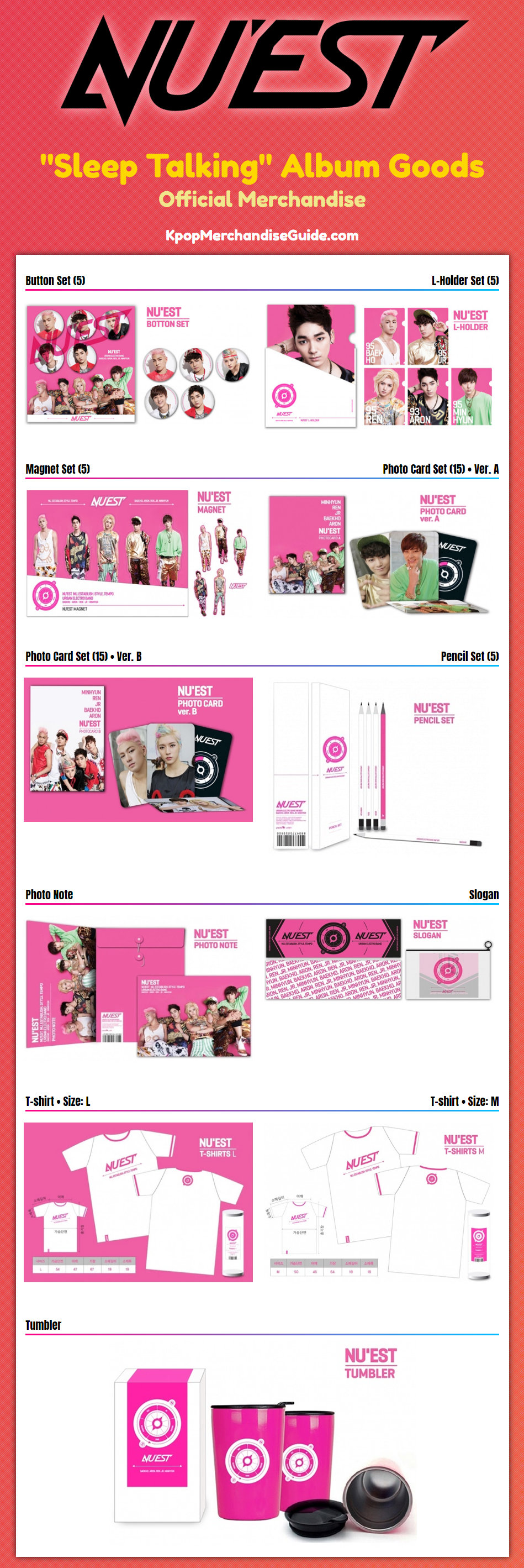 2013 NU'EST Sleep Talking Merchandise