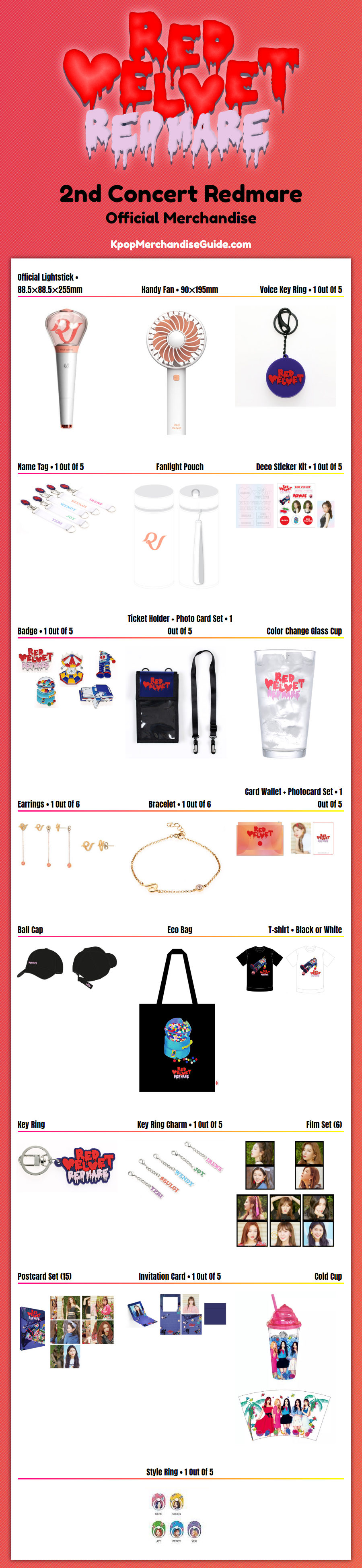 Red Velvet 2nd Concert Redmare Merchandise