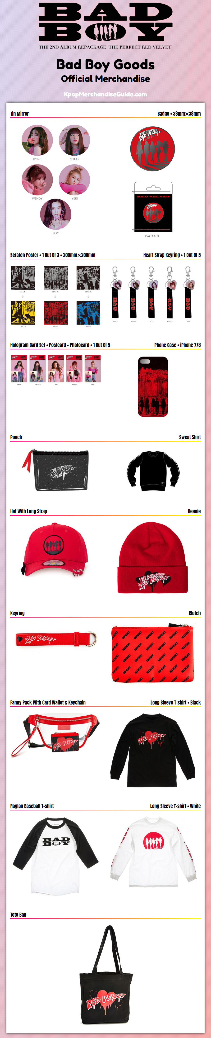 Red Velvet Bad Boy Merchandise