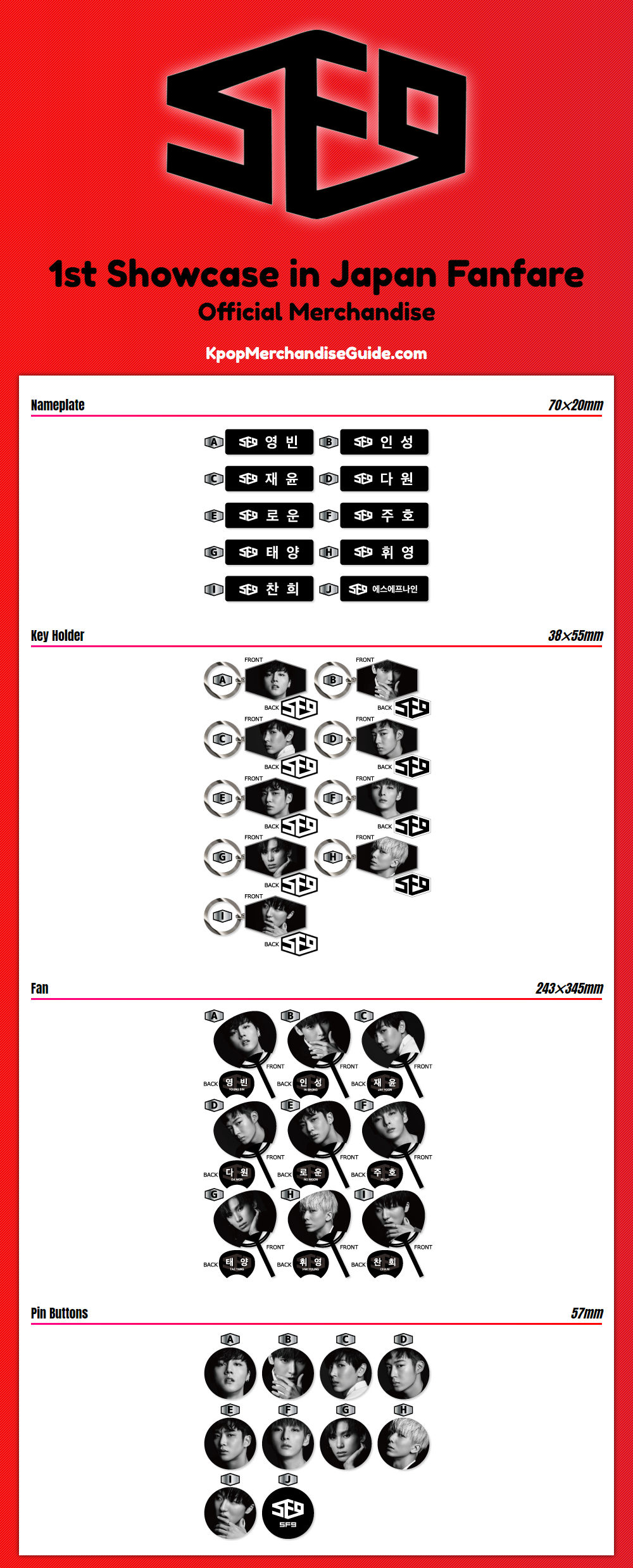 1st Showcase in Japan Fanfare merchandise