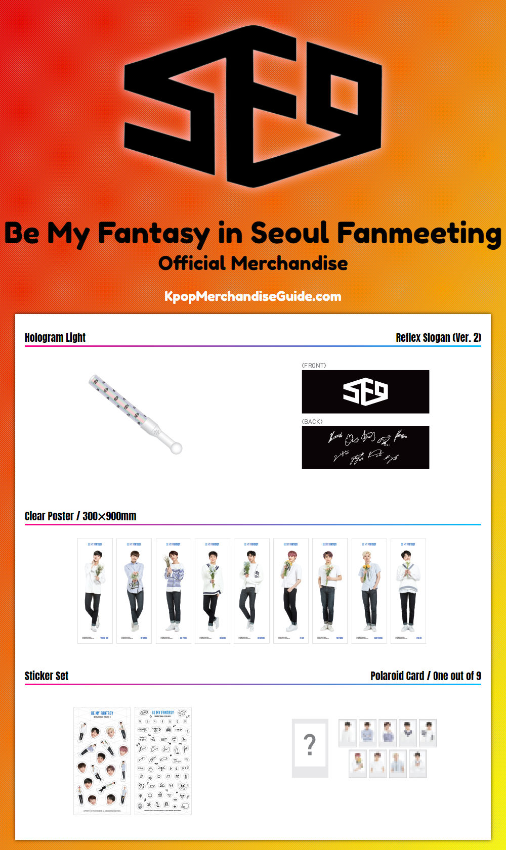Be My Fantasy in Seoul fanmeeting goods