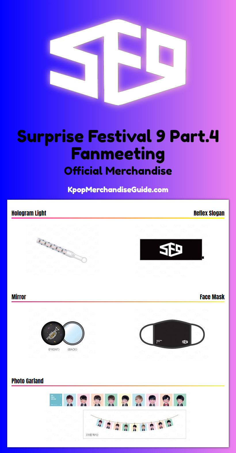 Surprise Festival 9 Fanmeeting Part.4 merchandise