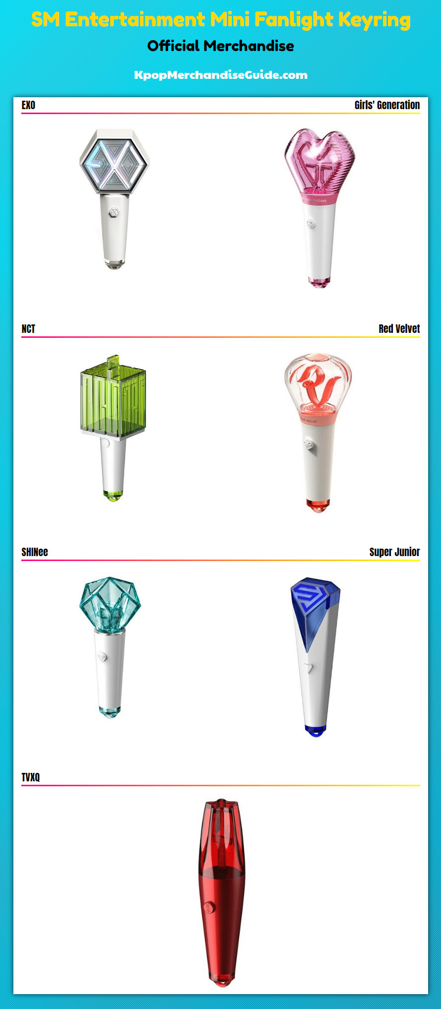 SM Entertainment Mini Fanlight Keyring