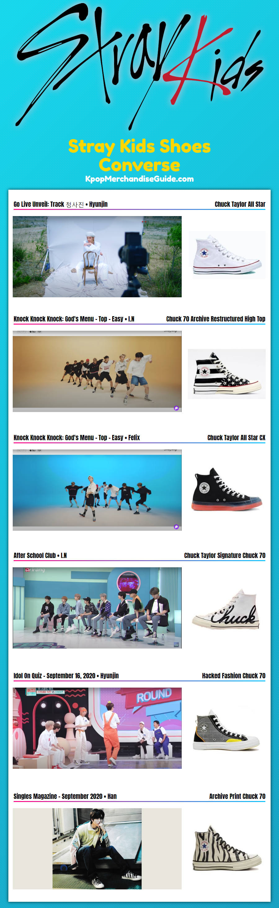 Stray Kids Shoes Converse