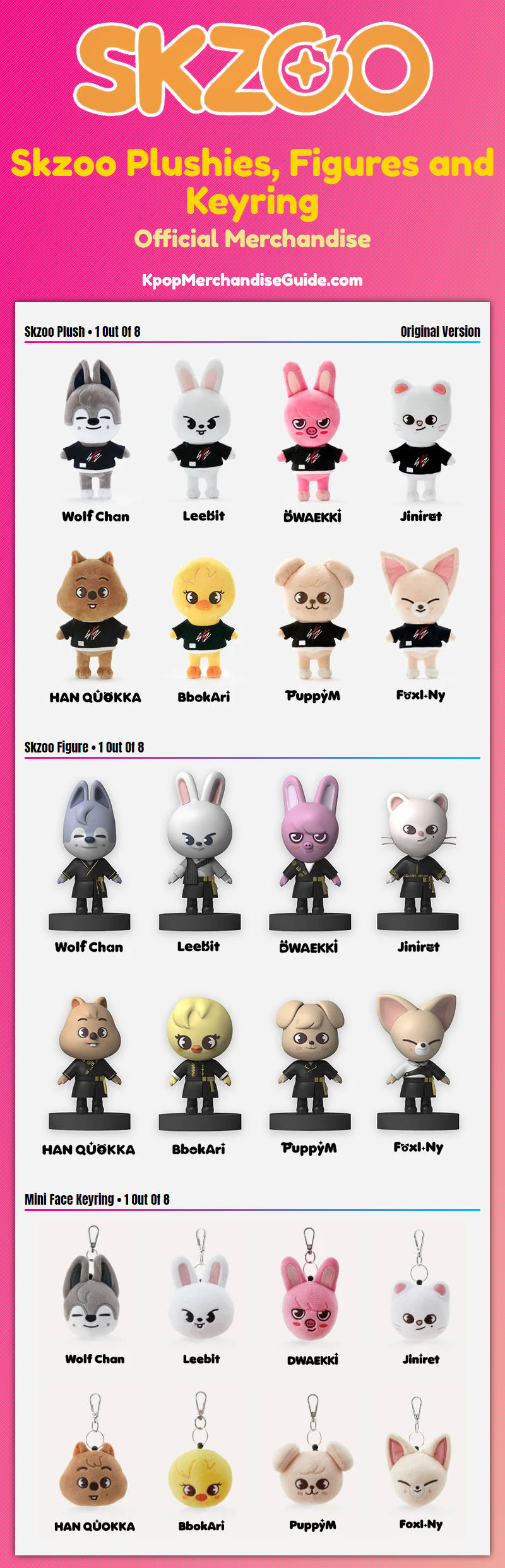 skzoo plush outfits