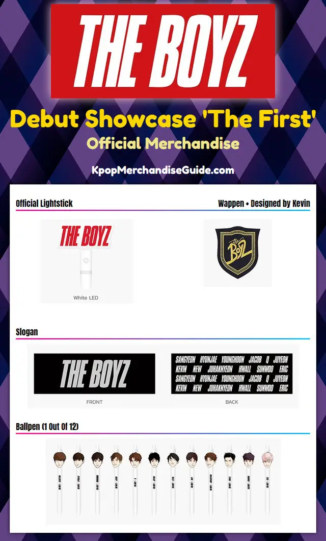 The Boyz Debut Showcase The First Merchandise