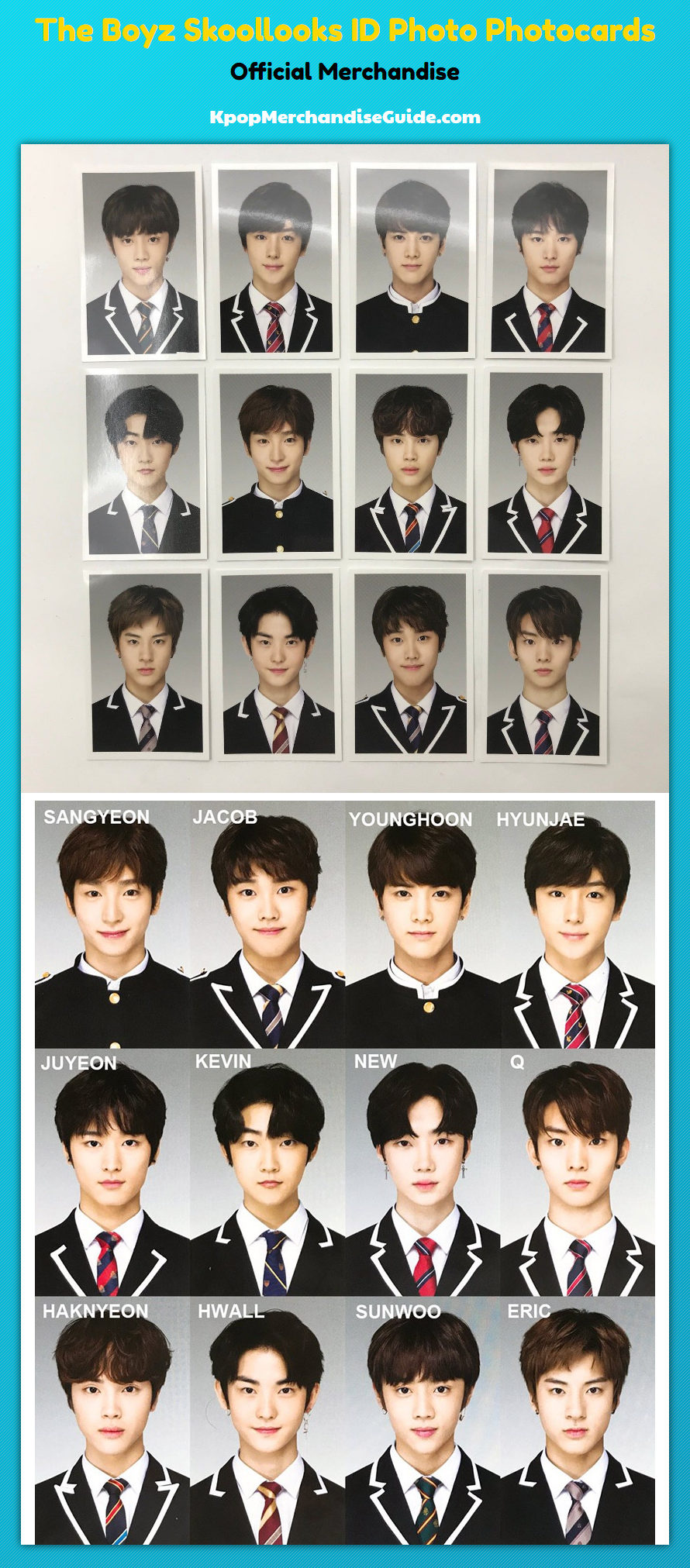 The Boyz Skoolooks ID Photo Photocards