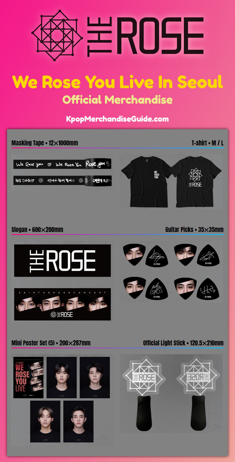 The Rose We Rose You Live In Seoul Concert Merchandise