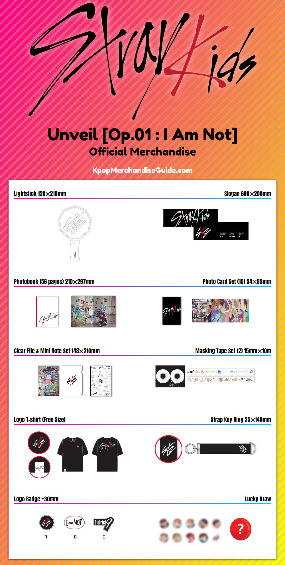 Stray Kids Unveil Op. 01 : I Am Not Official Goods